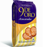 9 de Oro Biscuits with Sprinkled Sugar Bizcochos con Azucar Traditional, 210 g (pack of 3)