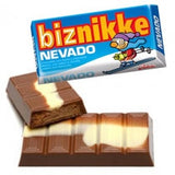 Biznikke Chocolate Nevado Mixed Milk Chocolate & White Chocolate Filled With Biscuit, 28g (pack of 15)